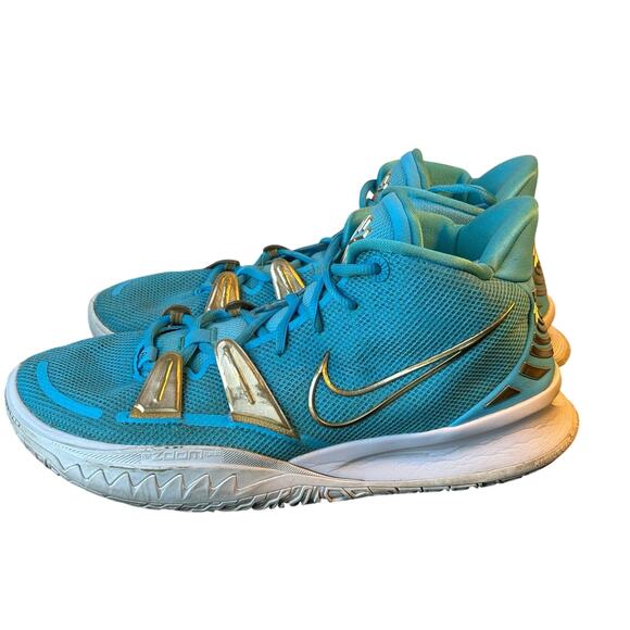 Nike x Kyrie His Legacy Teal Blue & Gold Horus Men's Size 10.5 DA7567-991 - Picture 3 of 12